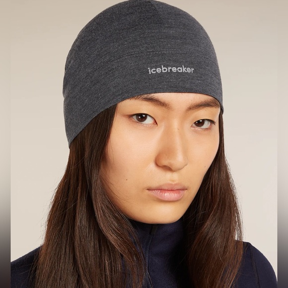 Icebreaker Mogul Beanie Knit Merino Wool Cap Winter Hat Steel Grey OS - Picture 9 of 9